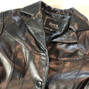 Basix by Jacob Stevens leather jacket(#